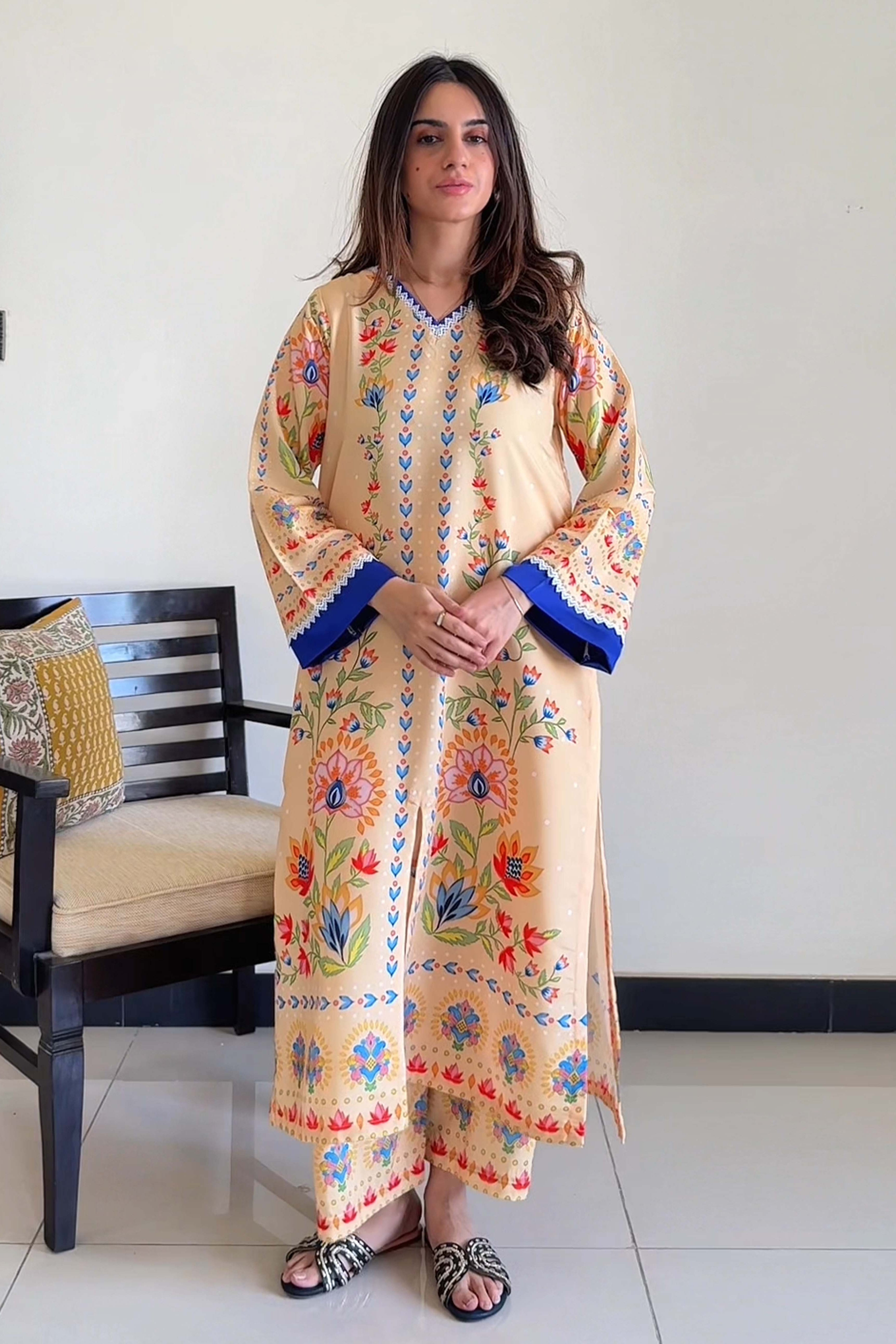 Zayne By Mashrib Stitched Summer Vol-01 Suit-Sienna - 2pc