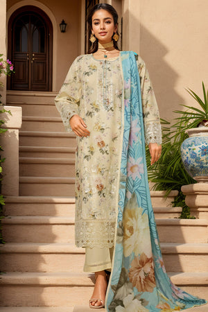 Signature By Sada Bahar Stitched 3 Piece Festive Emb Lawn Vol-02 Collection'2025-ED-211-LEMON