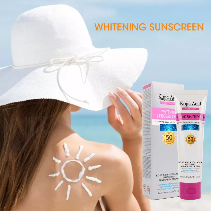 Guanjing Kojic Acid Collagen Whitening Sunscreen Cream 50Ml