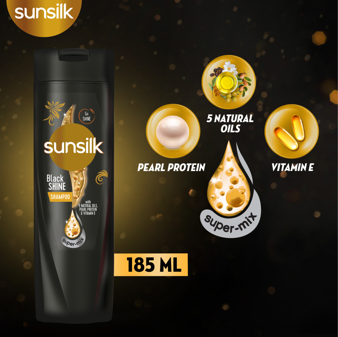 Sunsilk Shampoo Black Shine - 180Ml