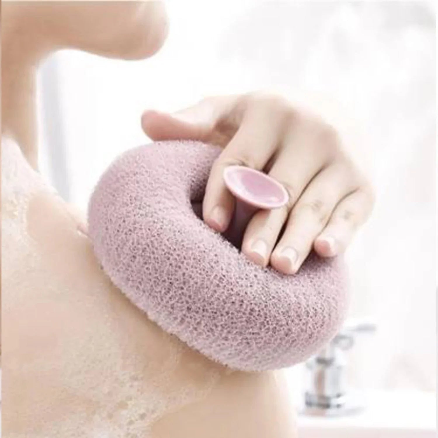 B&B Derma - Super Soft Round Bath Sponge With Suction Cup
