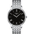Tissot Tradition 5.5 Silver Stainless Steel Black Dial Quartz Watch for Men's - T063.409.11.058.00