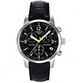 Tissot PRC200 Black Leather strap Black Dial Chronograph Quartz Watch for Men's - T17152652