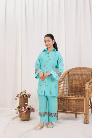 Khayat Stitched 2 Piece Kids Summer Collection'2025 Almond