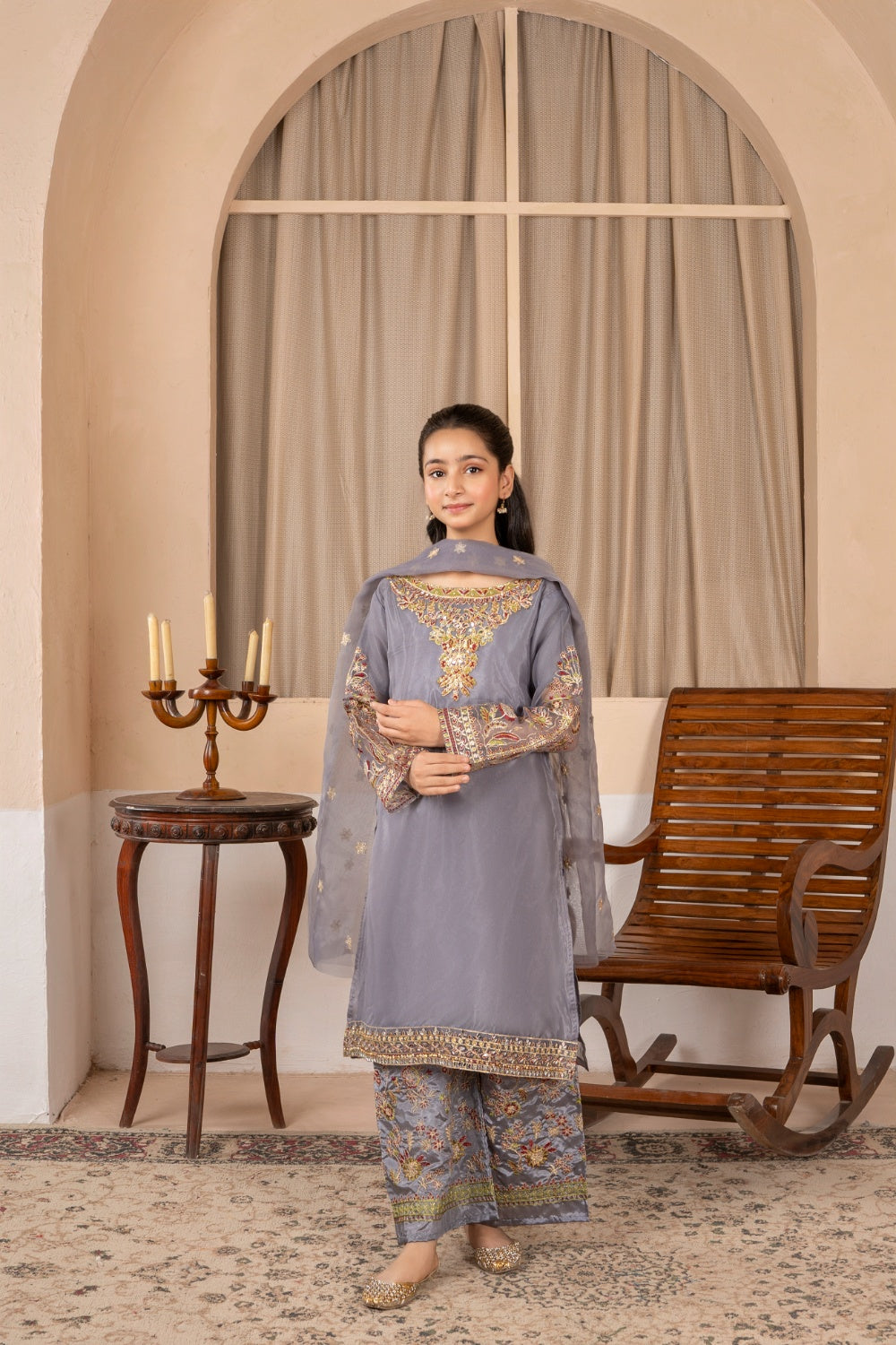 Khayat Stitched Festive Kids Collection'2025-Timberwolf