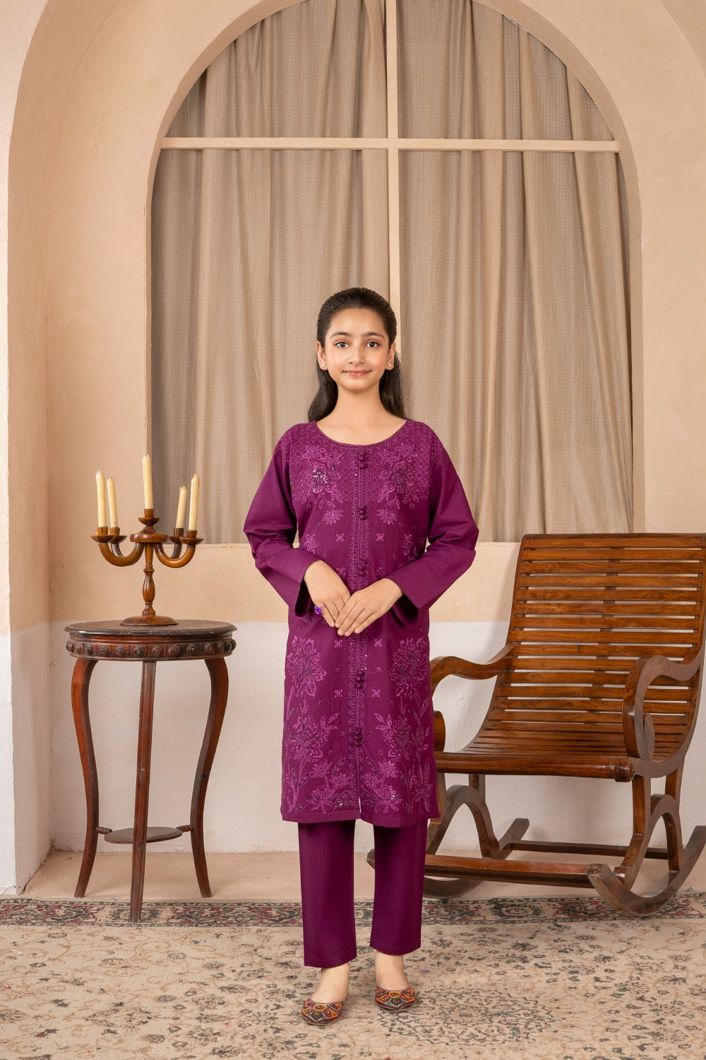 Khayat Stitched Festive Summer Kids Collection'2025-Purple Heart