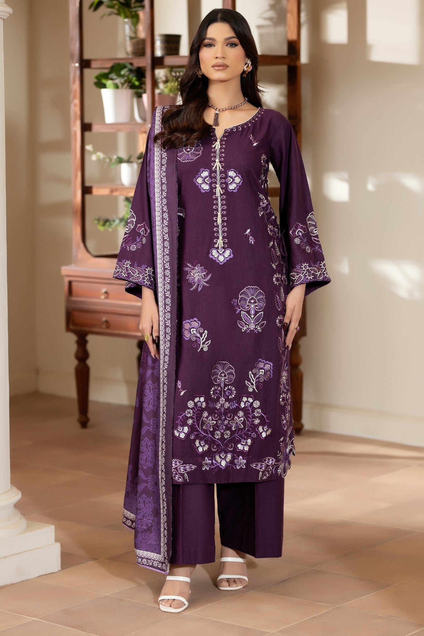 Justuju By Inara Stitched 3 Piece Winter Suit-TARANG DR-08