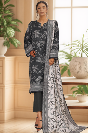 Sada Bahar Stitched 3 Piece Printed Khaddar Vol-02 Collection'2025-KD-PR-6558-Green