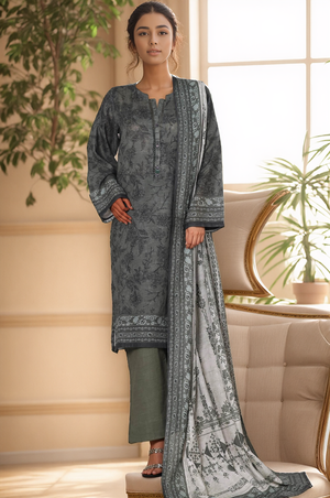 Sada Bahar Stitched 3 Piece Printed Khaddar Vol-02 Collection'2025-KD-PR-6552-Green