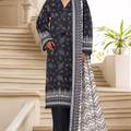 Sada Bahar Stitched 3 Piece Printed Khaddar Vol-02 Collection'2025-KD-PR-6566-Black