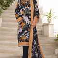 Sada Bahar Stitched 3 Piece Printed Khaddar Vol-02 Collection'2025-KD-PR-7045-Black