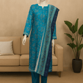 Almeerah Unstitched 3 Piece Luxe Summer Collection'2025-Teal Ocean Breeze