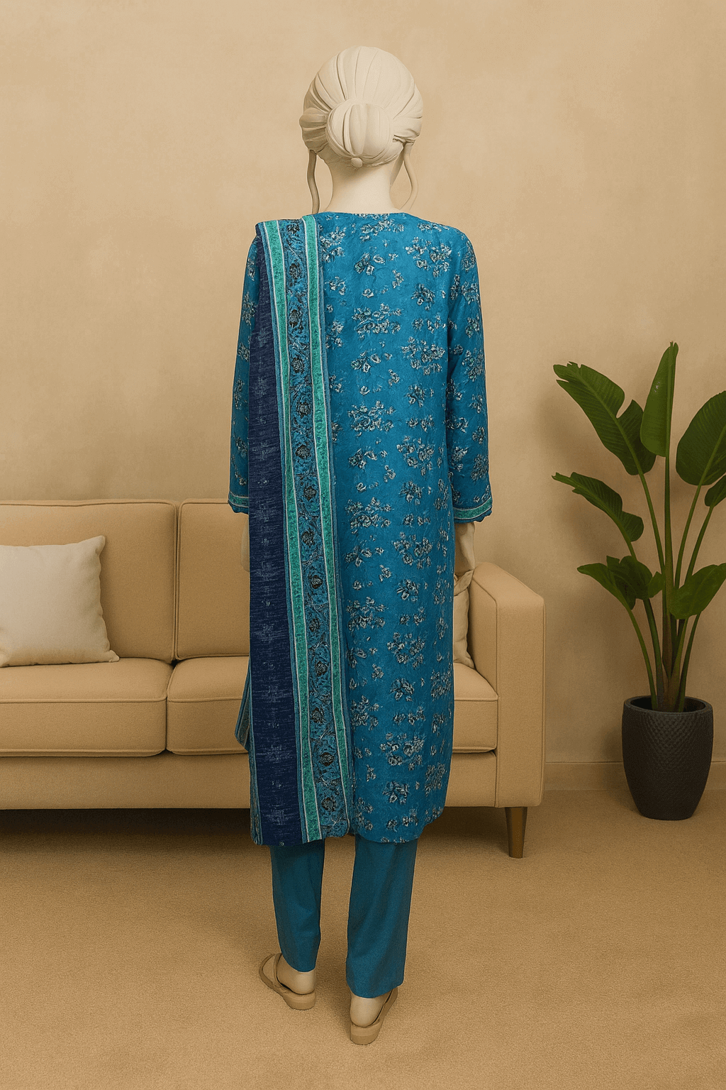 Almeerah Unstitched 3 Piece Luxe Summer Collection'2025-Teal Ocean Breeze