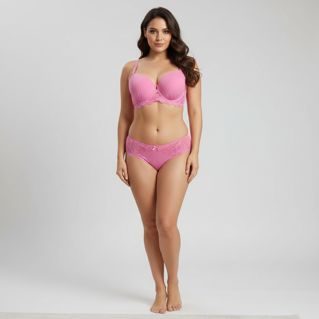 Belleza Lingerie Thin Cup Wire Bra Set - A3040
