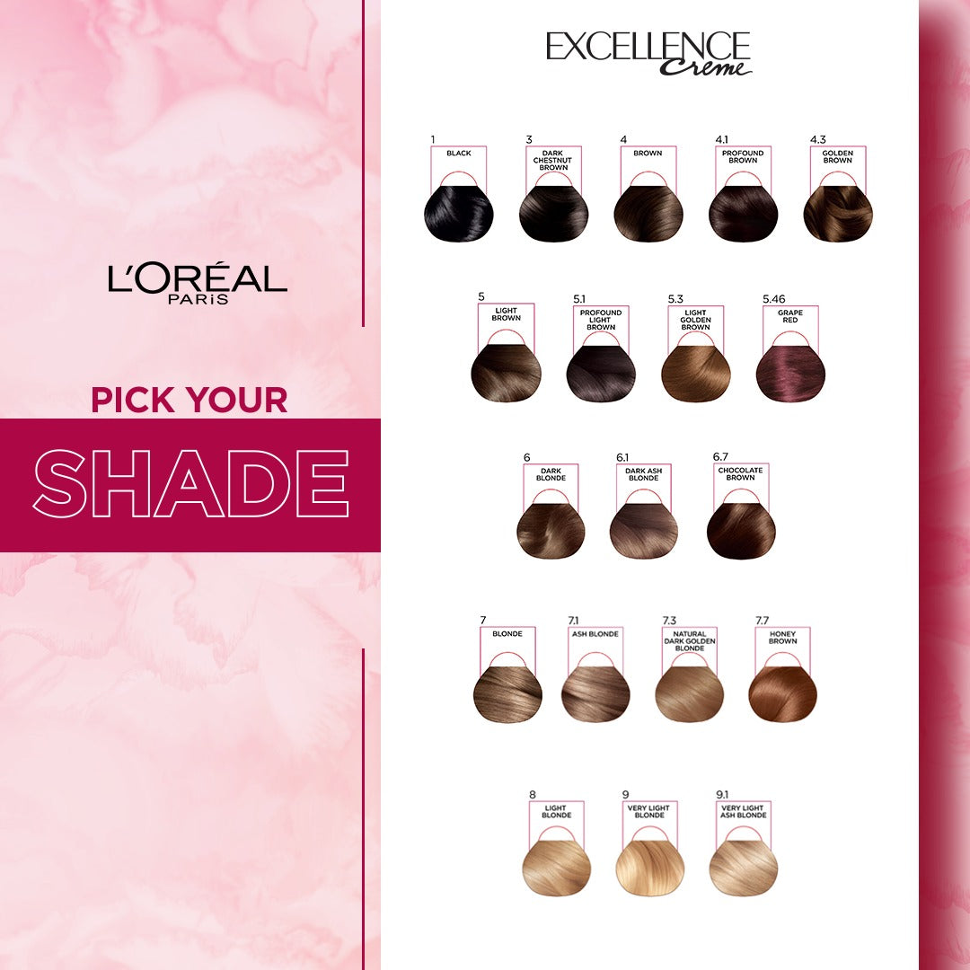 L'Oreal Paris Excellence Creme - 5.3 Golden Light Brown Hair Color
