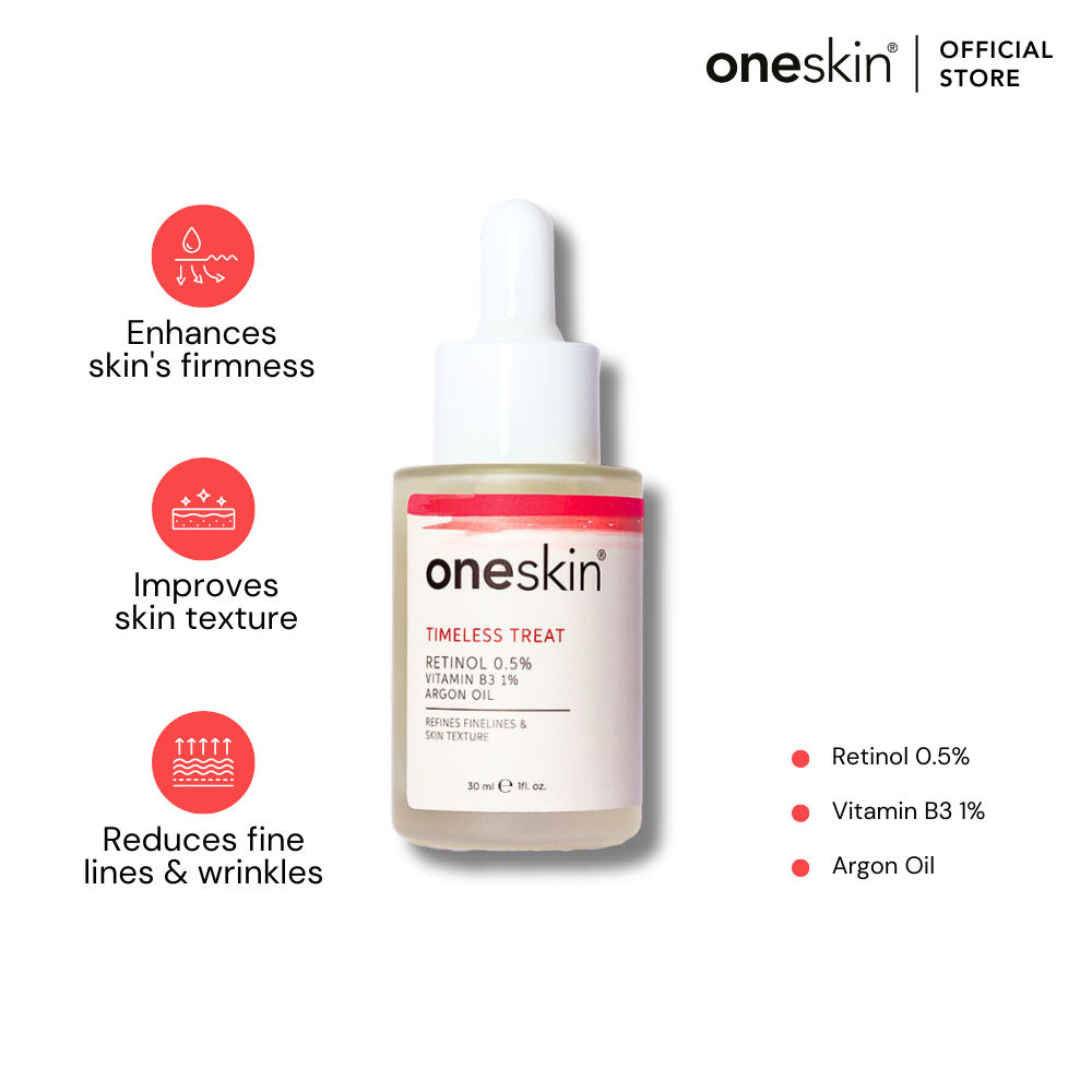 Oneskin - Timeless Treat - Retinol 0.5%, Vitamin B3 1%, Argan Oil - 30ml
