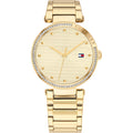 Tommy Hilfiger Lynn Gold Stainless Steel Gold Dial Quartz Watch for Ladies - 1782235