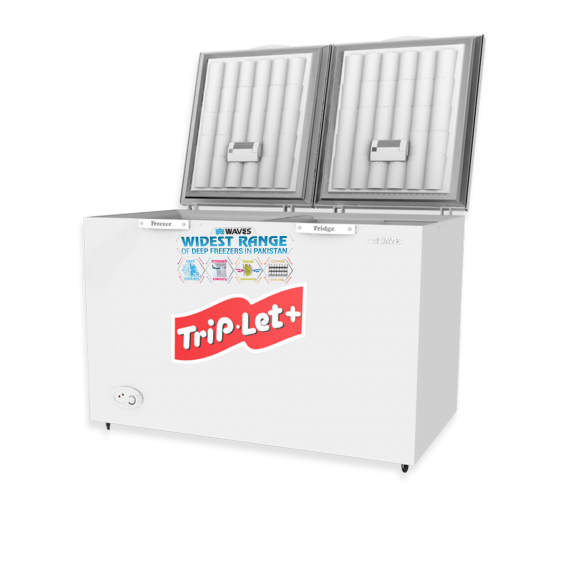 Waves Double Door Deep Freezer WDFT-318 – 509 Liters - My Store