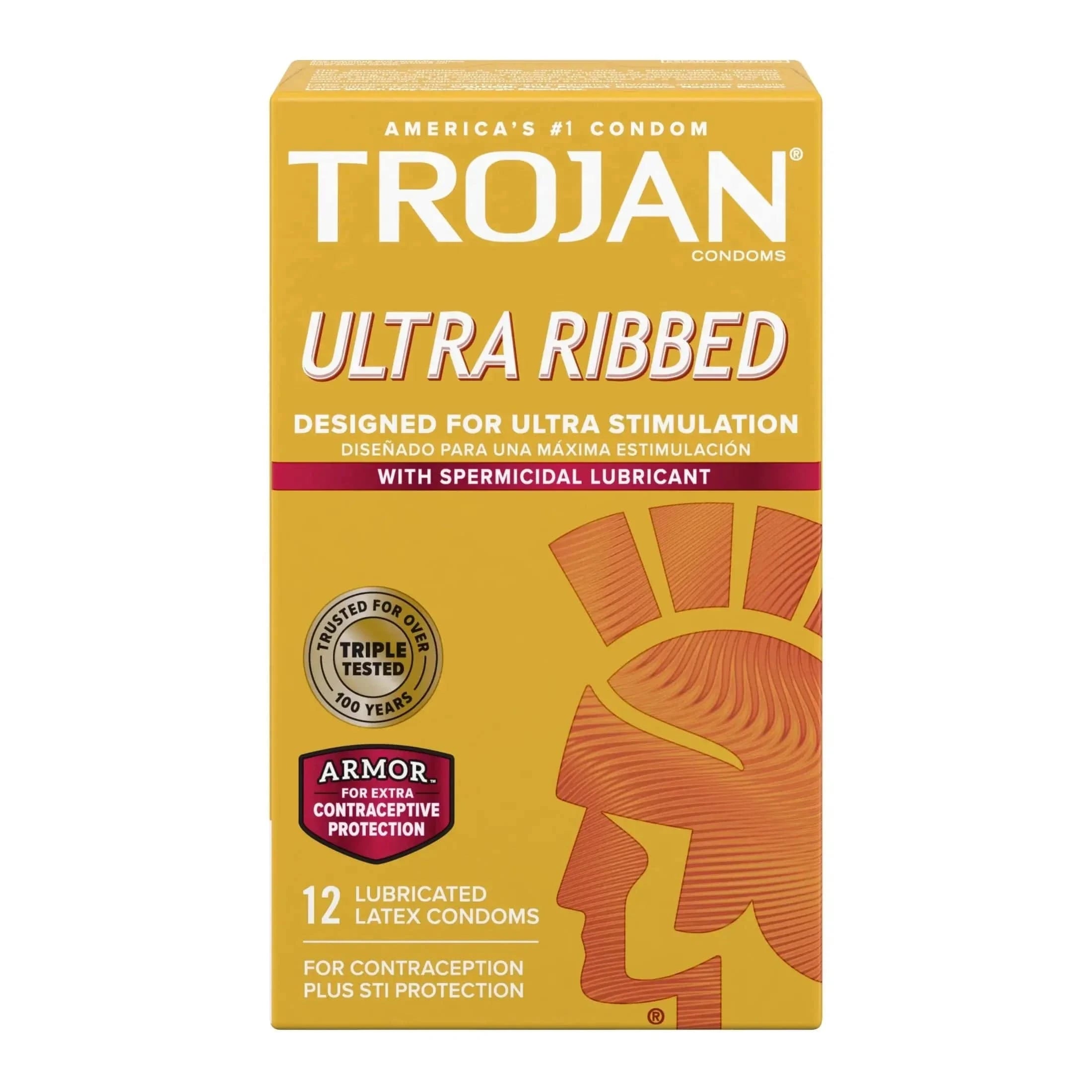Trojan - Condom Ultra Ribbed Lubricated - 12Ct - My Store