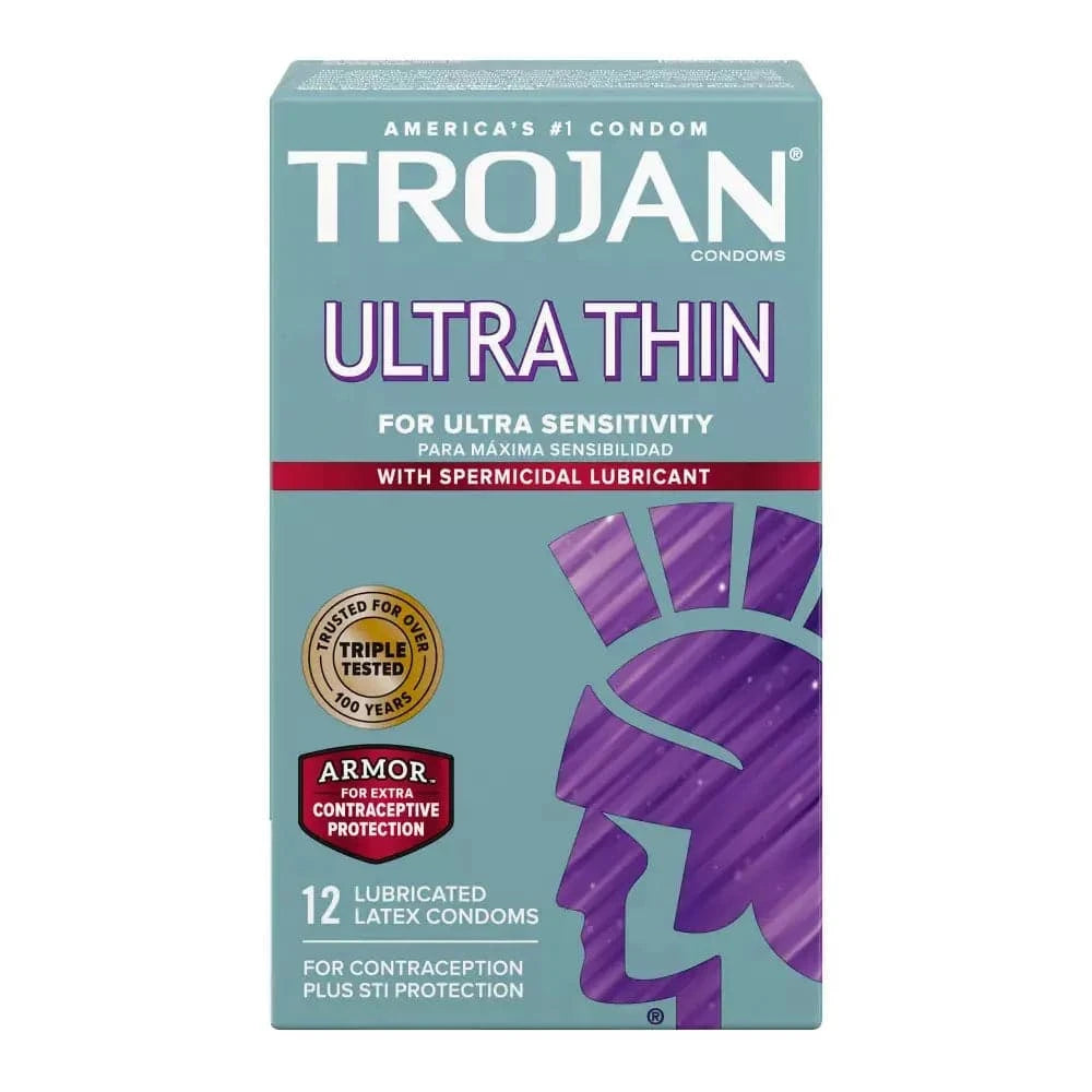 Trojan - Condom Ultra Thin For Ultra Sensitivity With Spermicidal - 12Ct - My Store