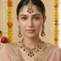 Zeesy Tulshi Antique Pearl Necklace Set
