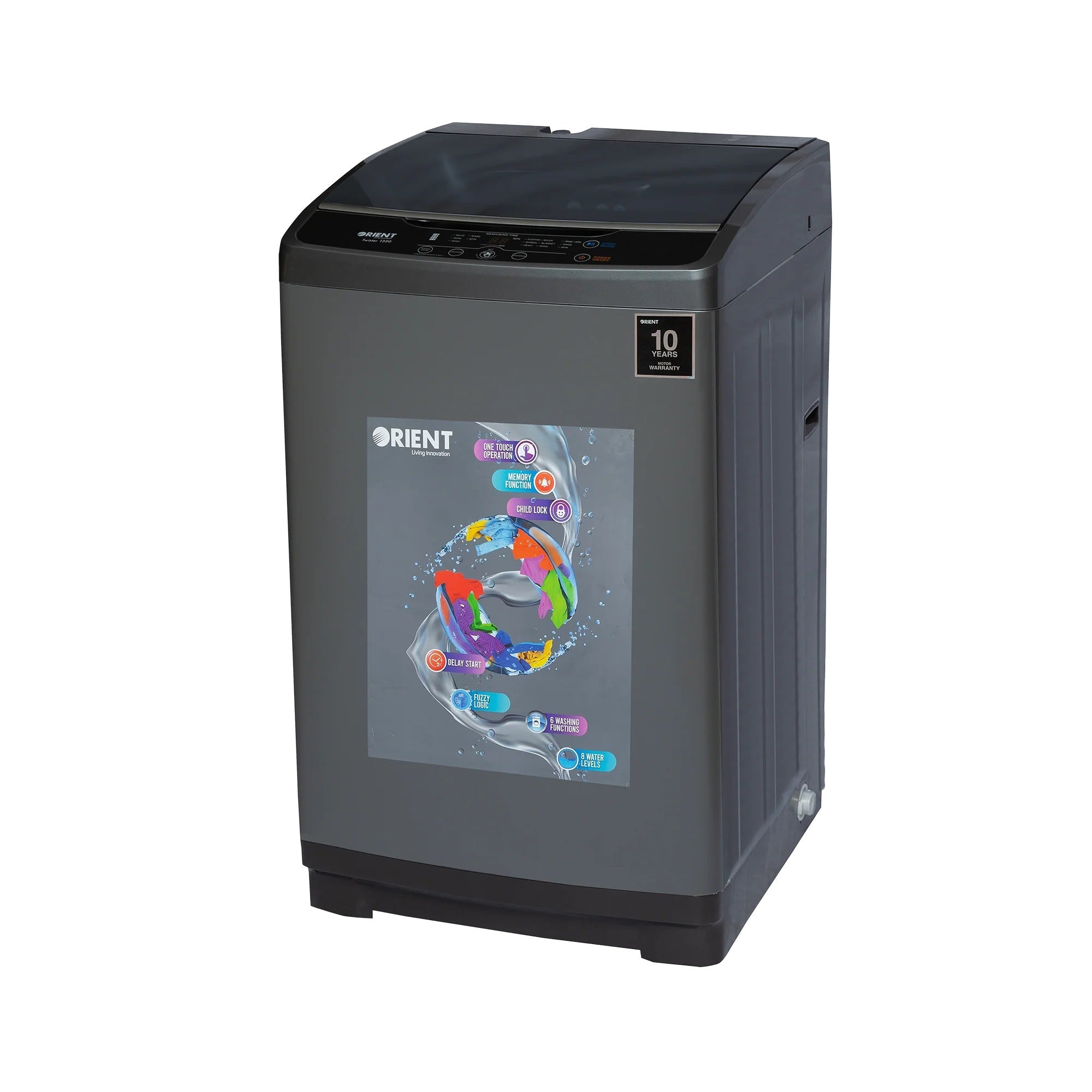 Orient Twister 1150 10 Kg Metallic Grey Washing Machine - My Store