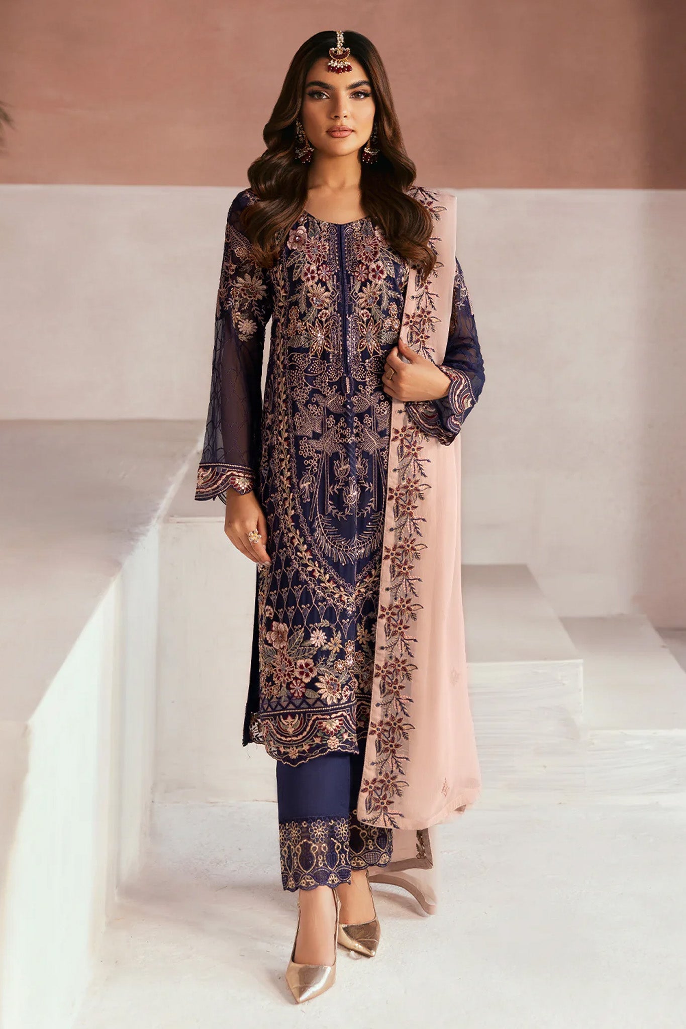 Arzoo by Ramsha Unstitched 3 Piece Chiffon Vol 01 Suit-U-104