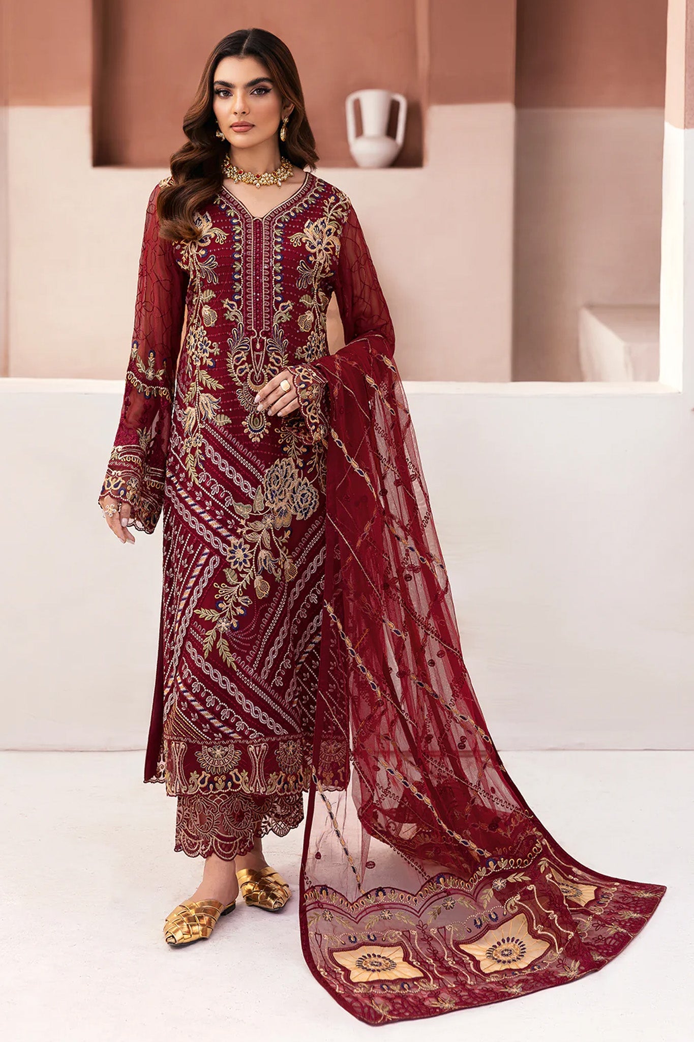 Arzoo by Ramsha Unstitched 3 Piece Chiffon Vol 01 Collection'2025-U-106