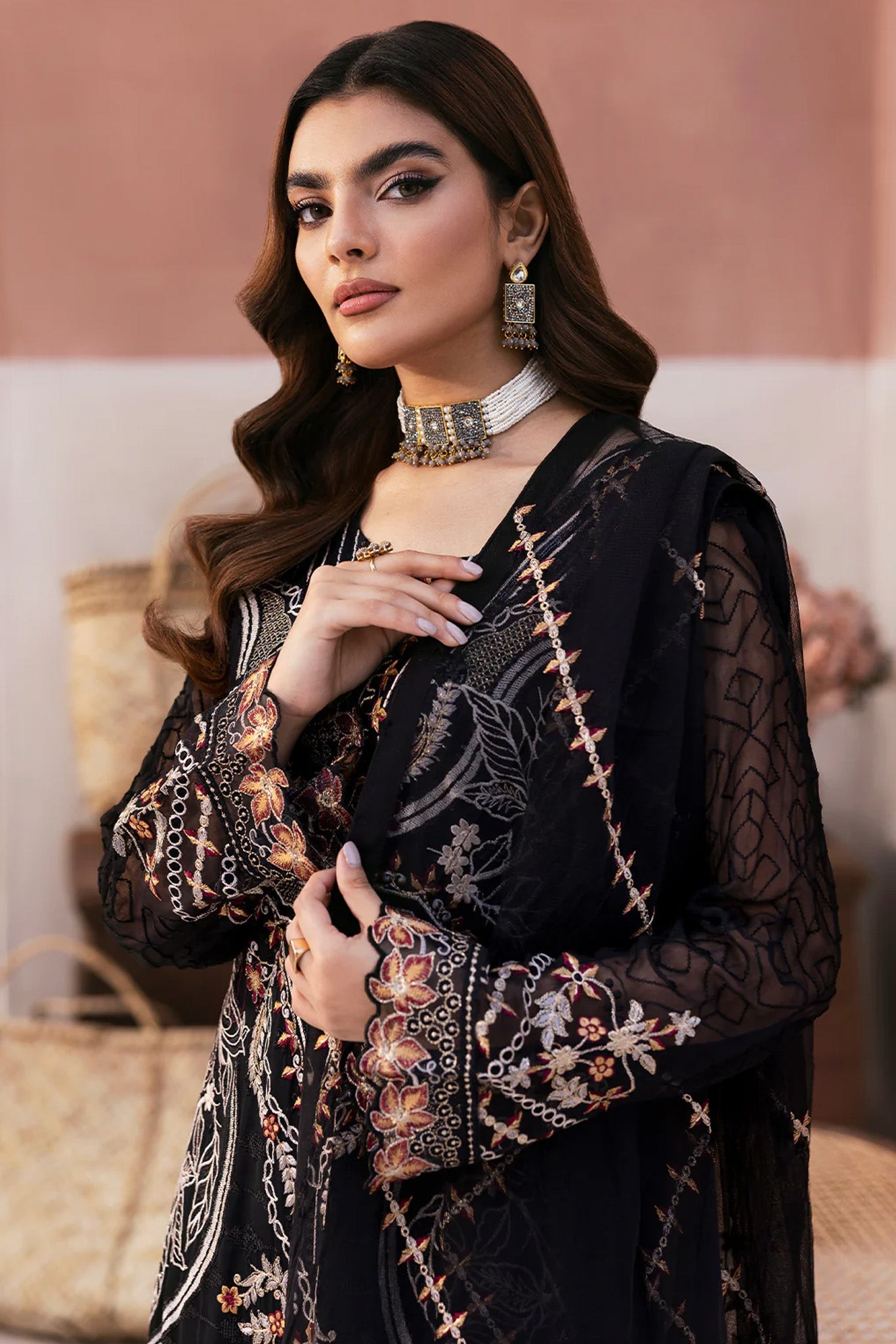 Arzoo by Ramsha Unstitched 3 Piece Chiffon Vol 01 Collection'2025-U-107
