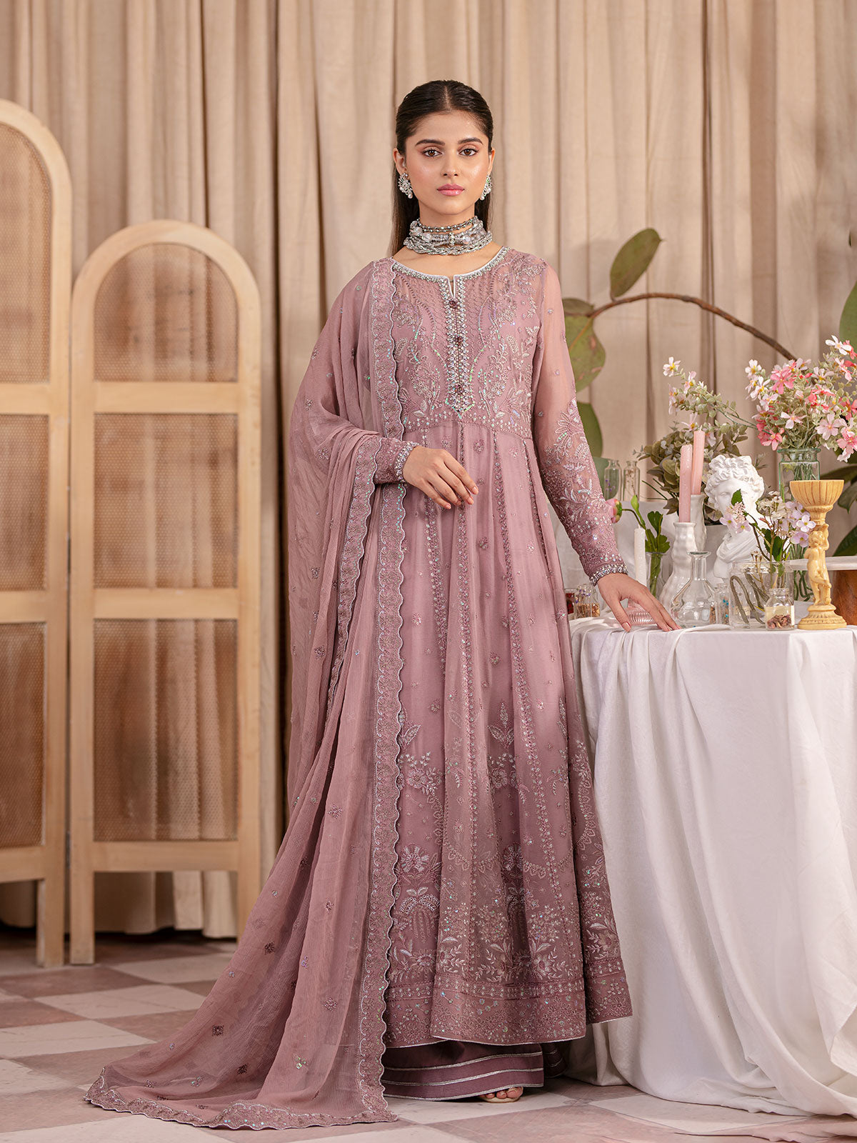 Gulaal Unstitched 3 Piece Emb Chiffon Suit-Ezrah UC-03