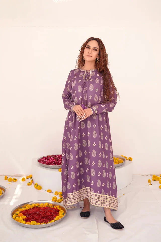 Dhaga Stitched 1 Piece Jacquard Frocks 2025-Aleira