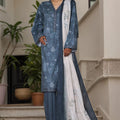 Bin Saeed Stitched 3 Piece Printed Cotton Vol-03 Collection'2025-WC-2419-Blue