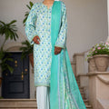 Bin Saeed Stitched 3 Piece Printed Cotton Vol-03 Collection'2025-WC-2424-Ferozi