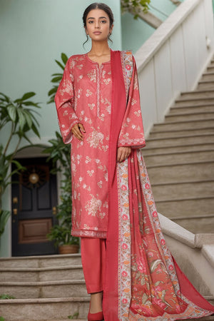 Bin Saeed Stitched 3 Piece Printed Cotton Vol-03 Collection'2025-WC-2420-Orange