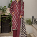 Bin Saeed Stitched 3 Piece Printed Cotton Vol-03 Collection'2025-WC-2414-Brown