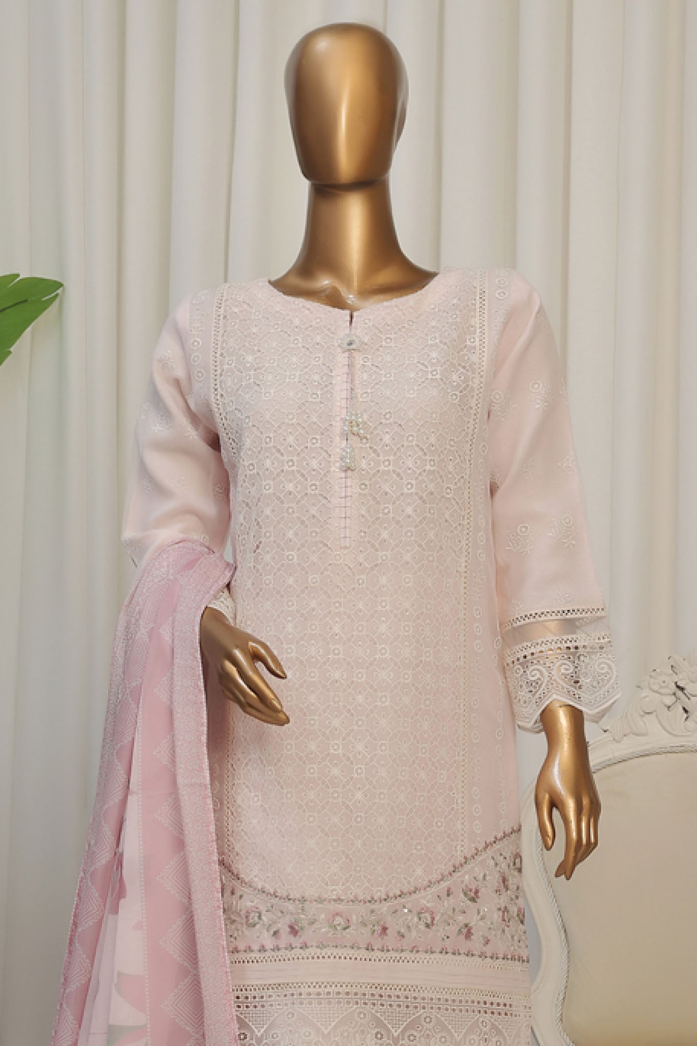 Falsafaa By HZ Stitched 3 Piece Festive Formals Vol-06 Collection-HZK-179-Powder Pink
