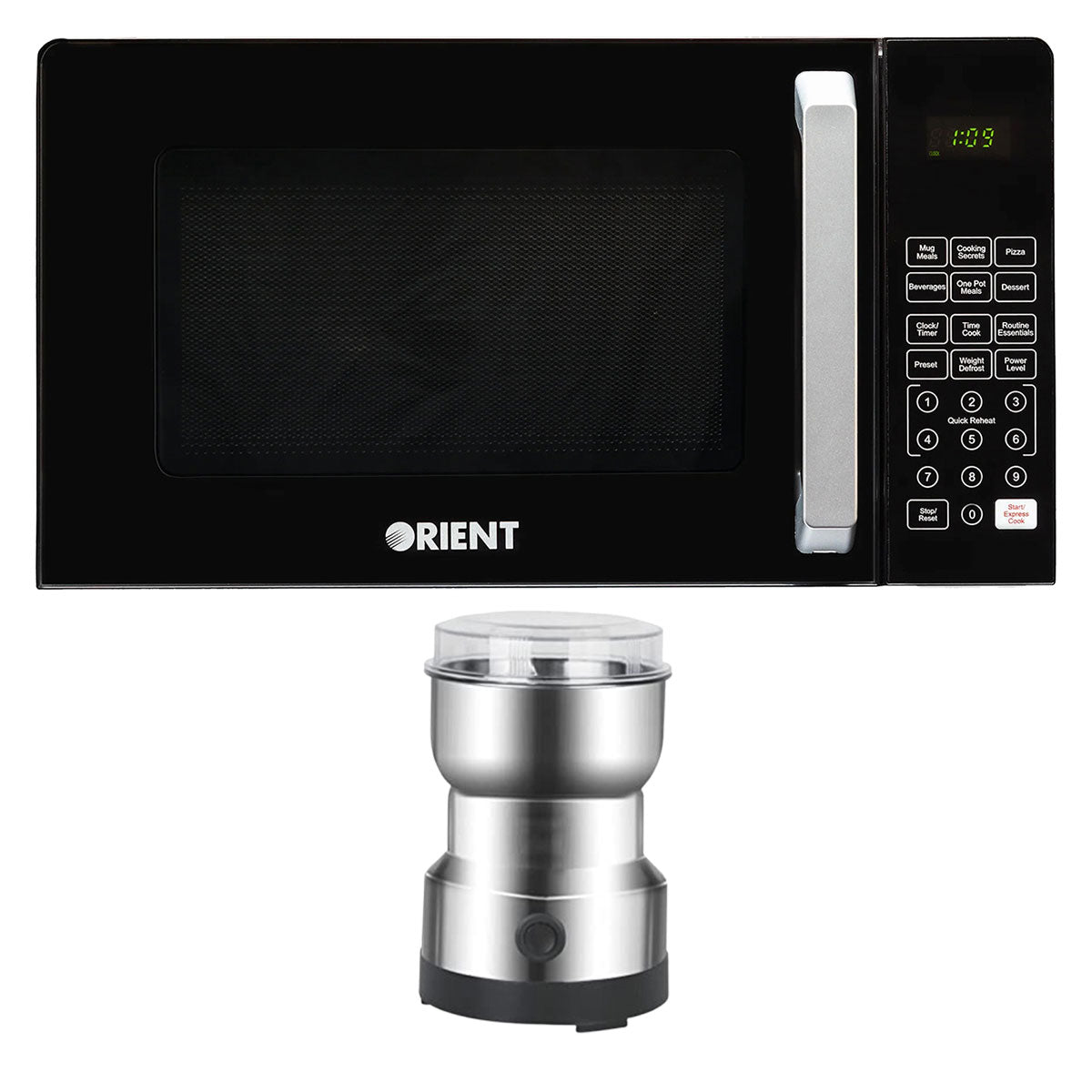 Orient Donut 23D Solo Black - 23 Litres + Premium Coffee and Masala Grinder - Snapcart.pk