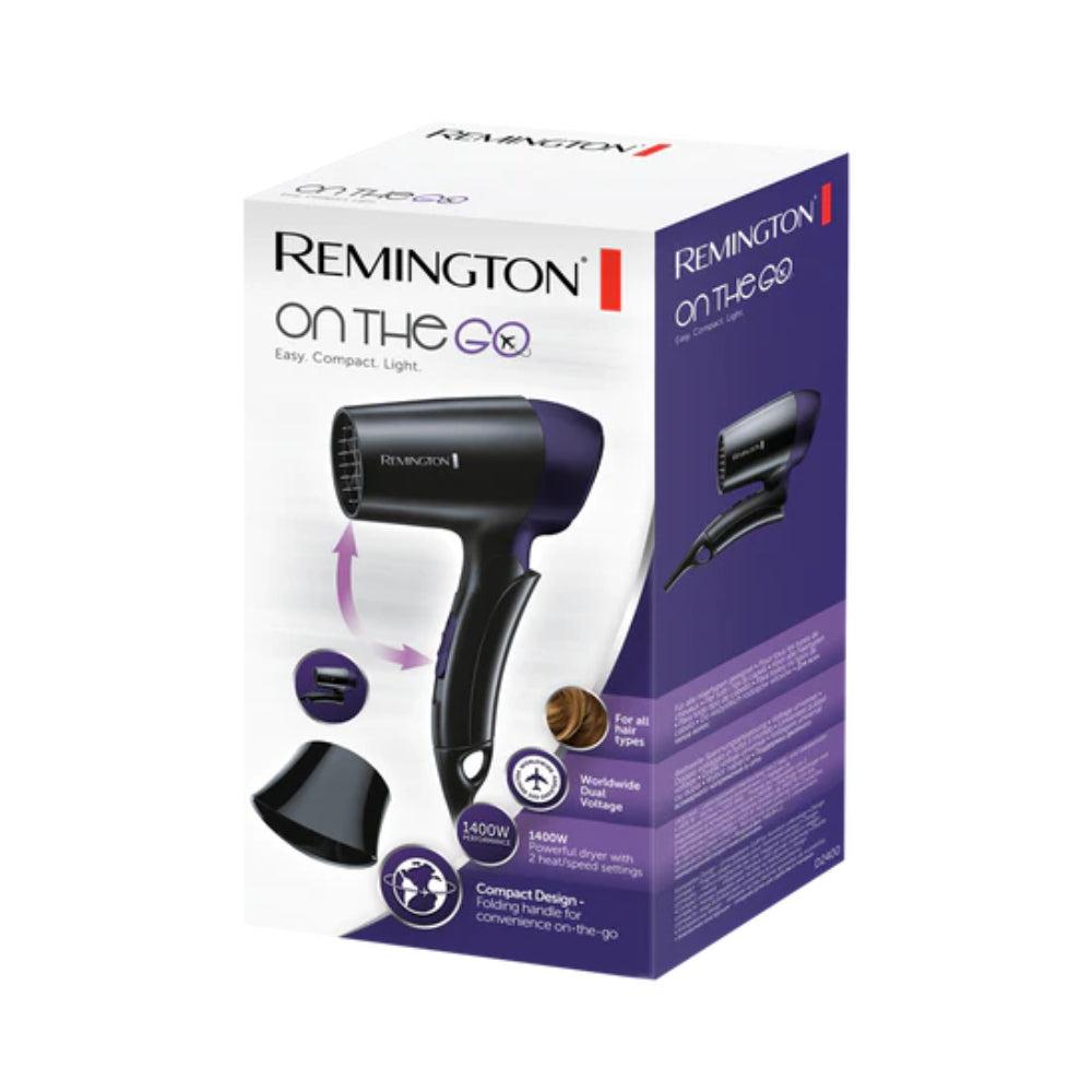 REMINGTON ON THE GO TRAVEL HAIR DRYER Model D2400