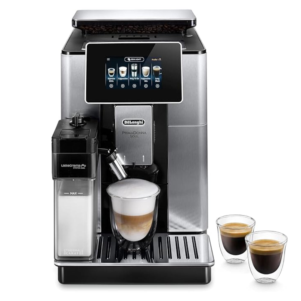 DELONGHI PRIMADONNA SOUL FULLY AUTOMATIC COFFEE MACHINE Model ECAM610.75.MB