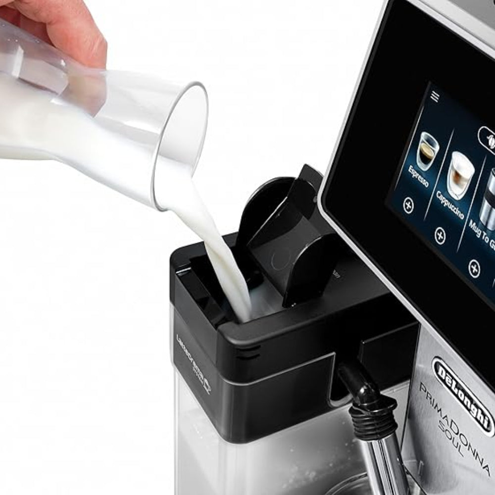 DELONGHI PRIMADONNA SOUL FULLY AUTOMATIC COFFEE MACHINE Model ECAM610.75.MB