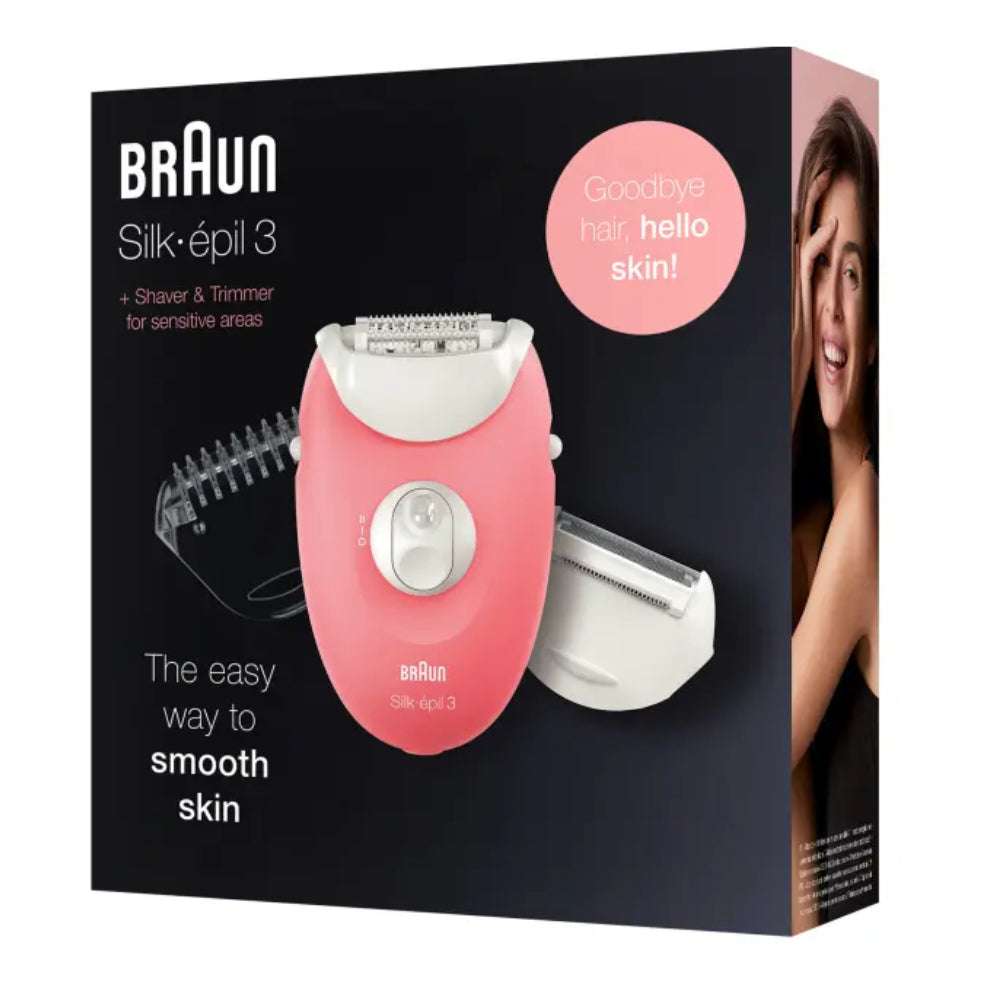 BRAUN SLIK-EPIL EPILATOR WITH 3 EXTRAS INCL SHAVER HEAD Model SE3-440