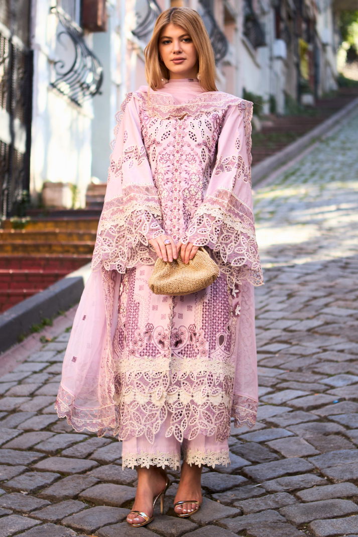 Huma Gul Unstitched 3 Piece Luxury Emb Lawn Suit-Symphonia HG-07