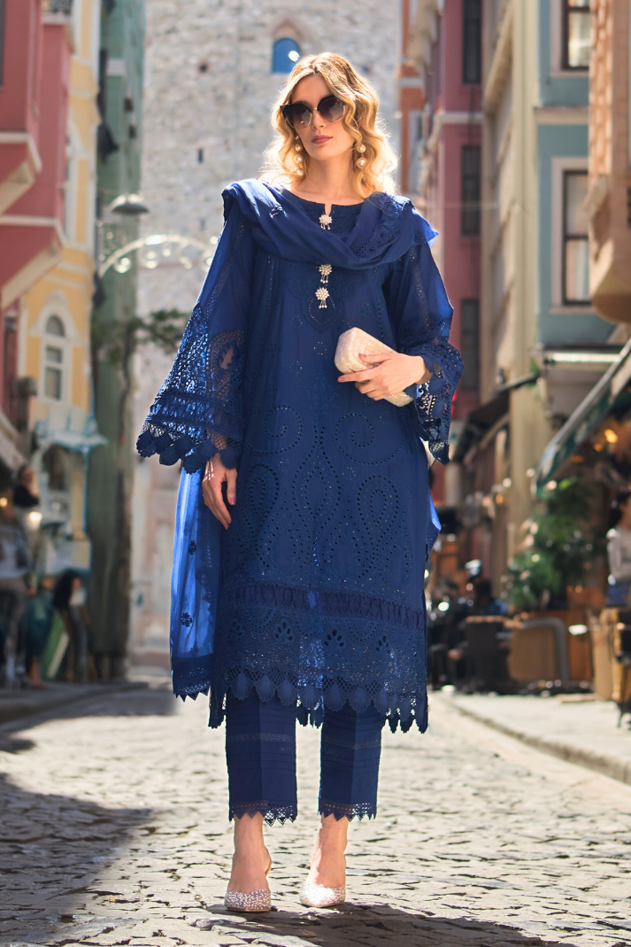 Huma Gul Unstitched 3 Piece Luxury Emb Lawn Collection'2025-Keya HG-01