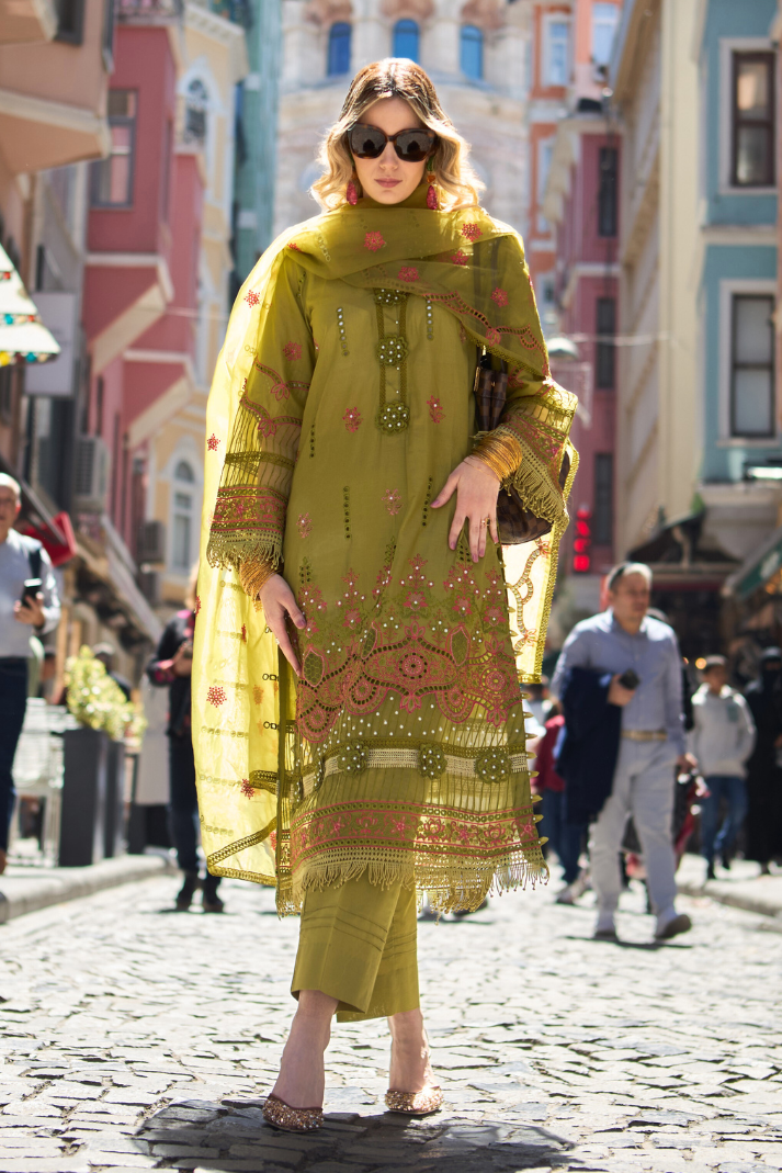 Huma Gul Unstitched 3 Piece Luxury Emb Lawn Suit-Nora HG-05