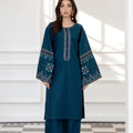 Flutterby Stitched 2 Piece Cotton Satin Winter Collection'2025-Selena-zn