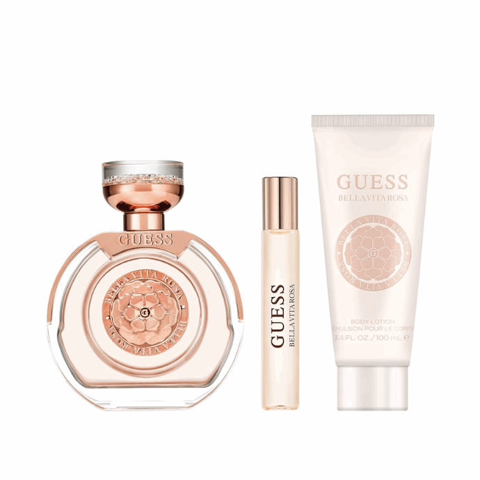 Guess Bella Vita Rosa For Women Set EDT 100Ml+EDT 15Ml+Body Lotion 100Ml+Pouch