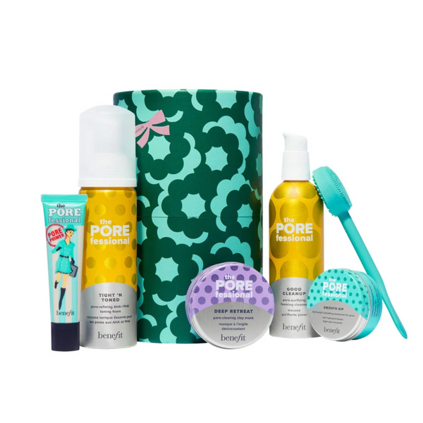 Benefit The Pore Merrier Set Sip 50Ml+Cleanser 147Ml+Clay Mask 75Ml+Primer 22Ml+Tight Toned 133Ml