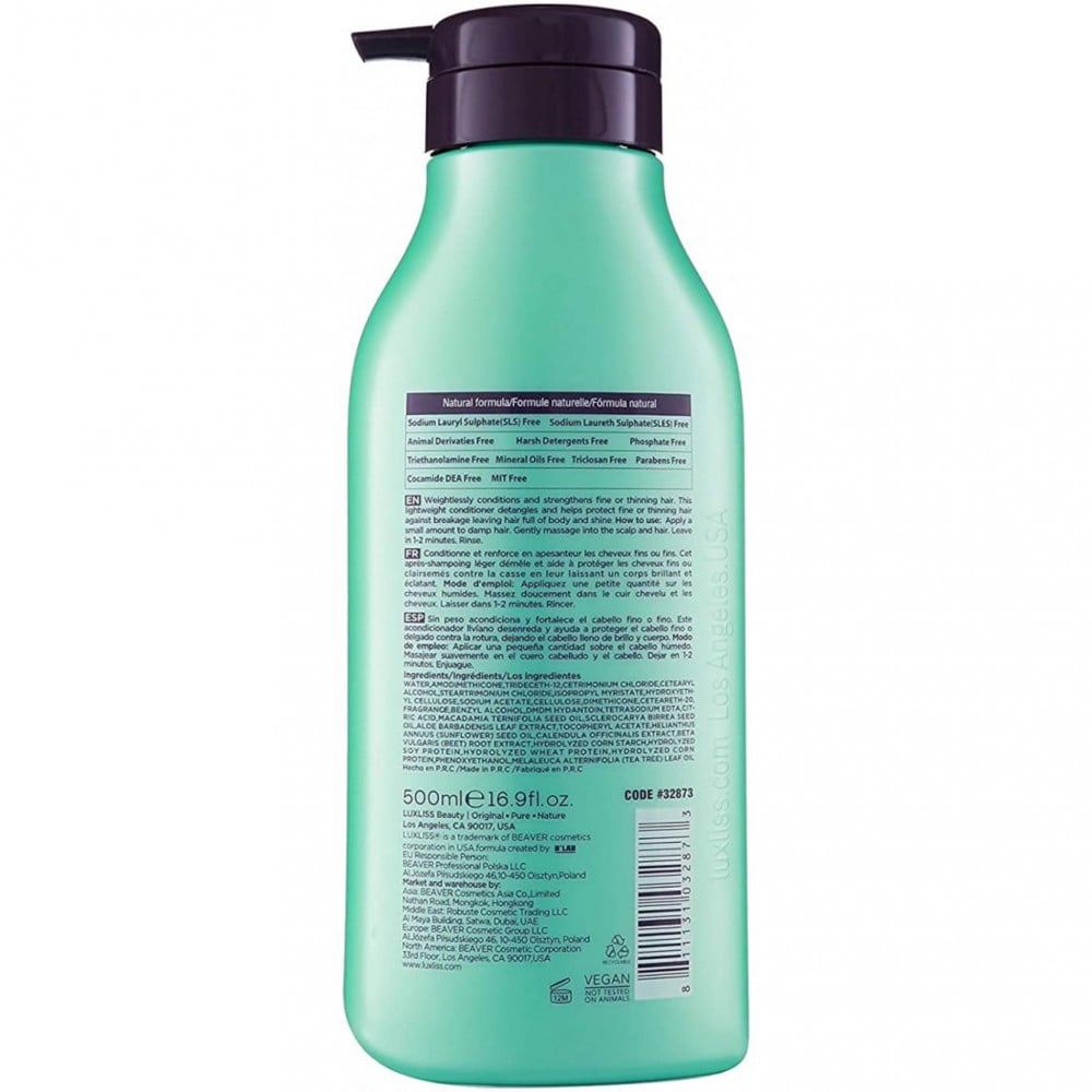 Luxliss Macadamia & Tea Tree Thickening Hair Care Conditioner 500Ml