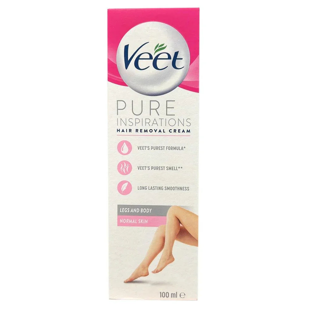 Veet - Pure Inspiration Hair Removal Cream Normal Skin Body & Legs - 100Ml