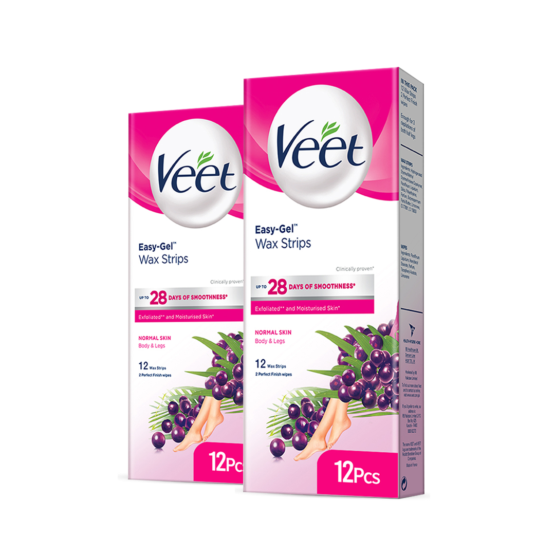 Veet Twin pack Wax Strips Normal Skin 2x12's